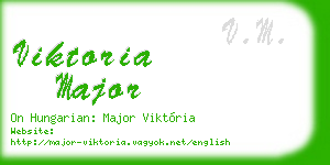 viktoria major business card
