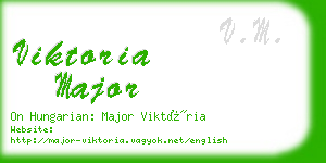 viktoria major business card